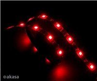 AKASA LED pásek Vegas, Molex 12V napájení, 60cm, červený