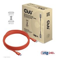 Club3D kabel USB-C, Oboustranný USB-IF Certifikovaný data kabel, PD 240W(48V/5A) EPR M/M 4m