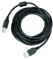 GEMBIRD Kabel USB 2.0 A-B propojovací 4,5m Premium (černý, ferit, zlacené kontakty)