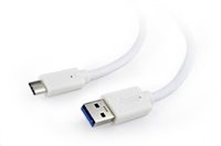 GEMBIRD Kabel USB 3.0 AM na Type-C kabel (AM/CM), 1m, bílý