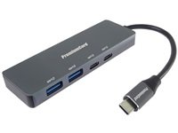 PREMIUMCORD Hub USB-C na 2x USB 3.2 Typ-C +2x USB 3.2, 5G SuperSpeed, Aluminum