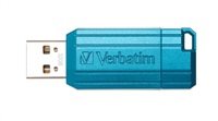 VERBATIM Flash Disk 32GB Store 'n' Go PinStripe, karibská modrá