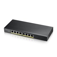 Zyxel GS1915-8EP 8-port Gigabit Web Smart PoE switch, 8x gigabit RJ45, fanless, 60W PoE budget