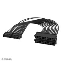 AKASA kabel ATX 24P Male to Dual ATX 24P Female - 2 Pack