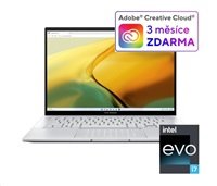 ASUS NTB Zenbook 14 OLED (UX3402VA-OLED544W), i7-13700H, 14" 2880 x 1800, 16GB, 1TB SSD, Iris Xe, Win11 Pro, Silver