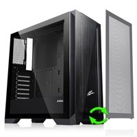 EVOLVEO Ptero Q2, 2x čelní panel - sklo /mřížka, case ATX, černá