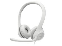 Logitech Headset H390, drátový, USB, bílá