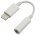 PREMIUMCORD Apple Lightning audio redukční kabel na 3.5 mm stereo jack/female, bílý